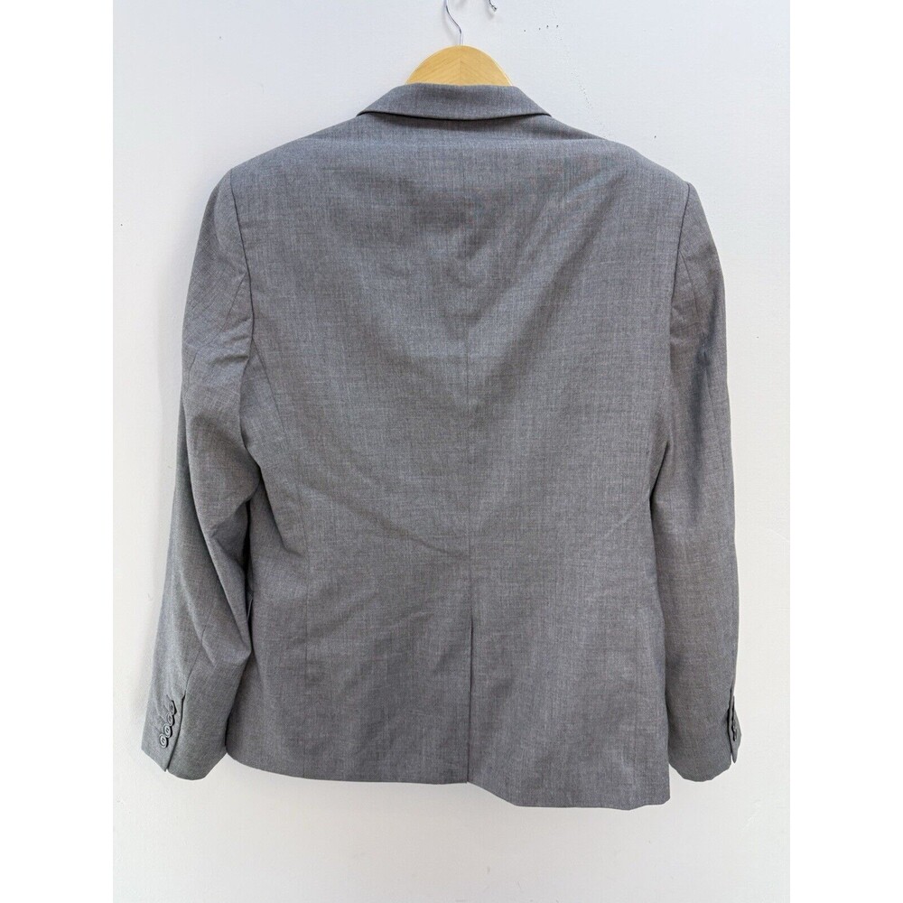 HM Slim Fit Blazer Mens 38R Gray  Elbow Patches Two Button - Picture 3 of 13